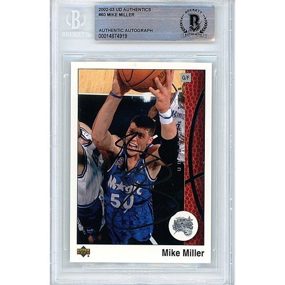 Mike Miller Signed 2002-03 Upper Deck Basketball Card Beckett Magic Autograph - Picture 1 of 4